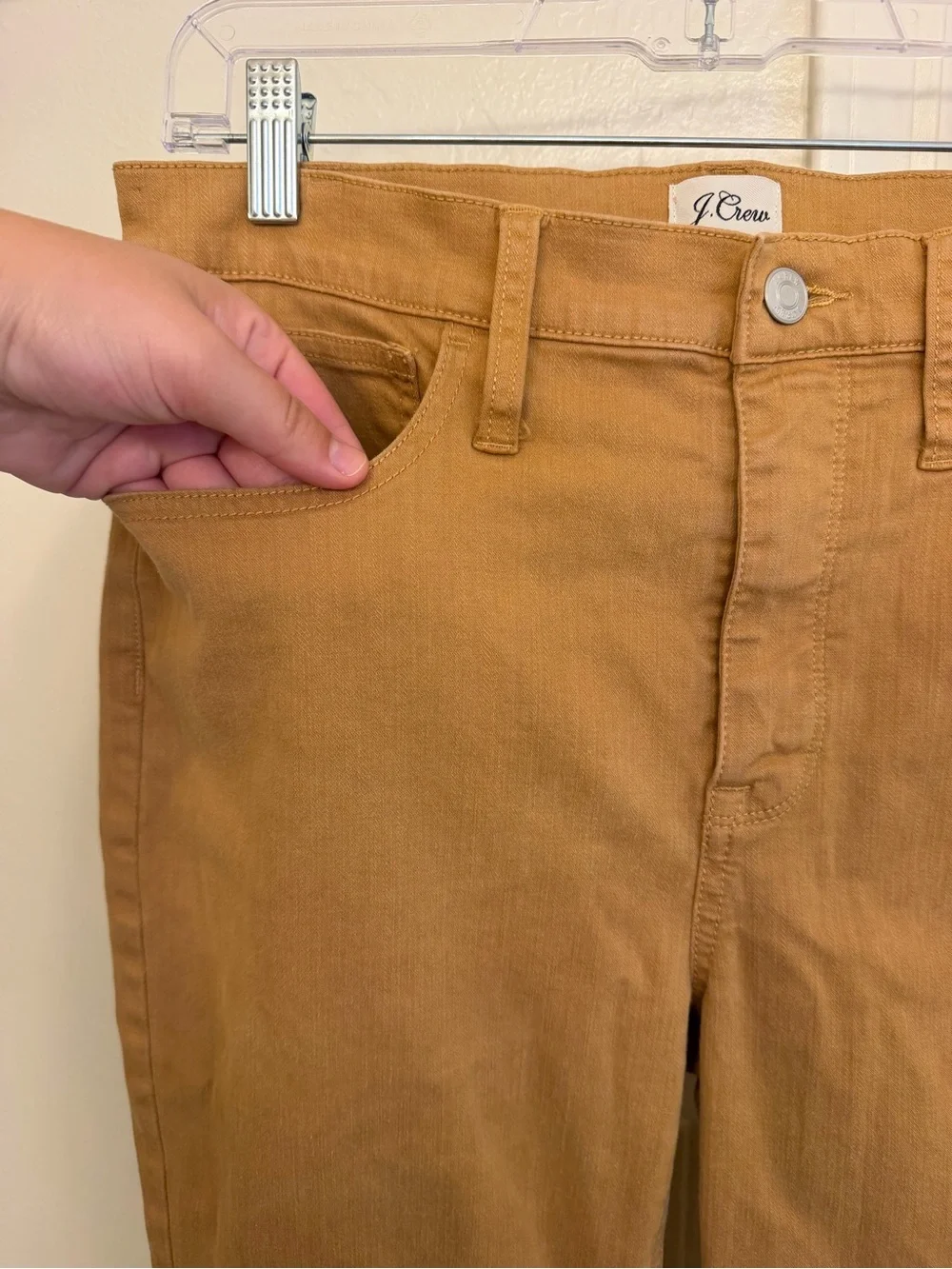 J. Crew 9” Billie Demi-Boot Crop Pants Camel Brown Women’s Size 29
